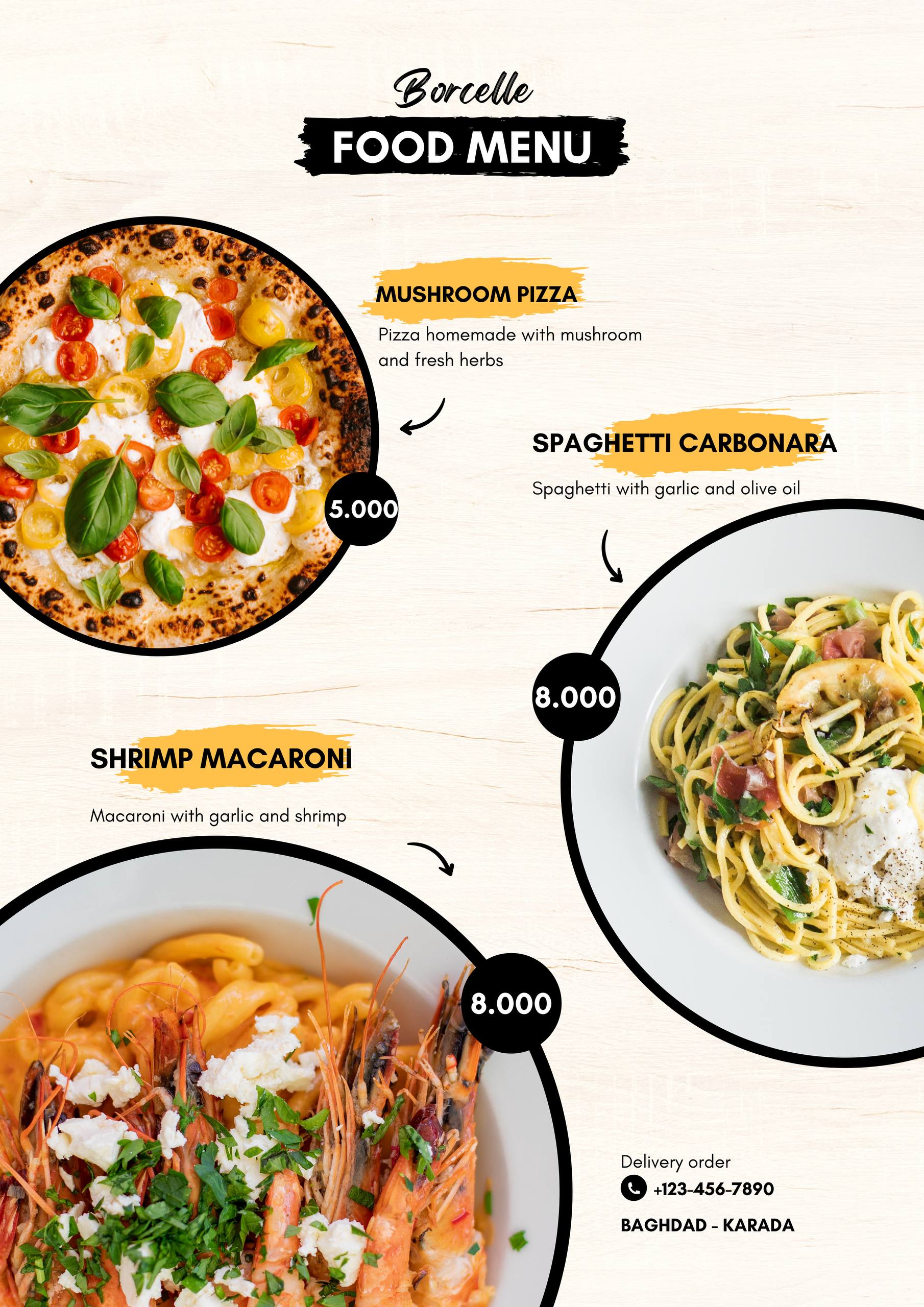 Restaurant Menu 2